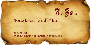 Nosztrai Zsóka névjegykártya